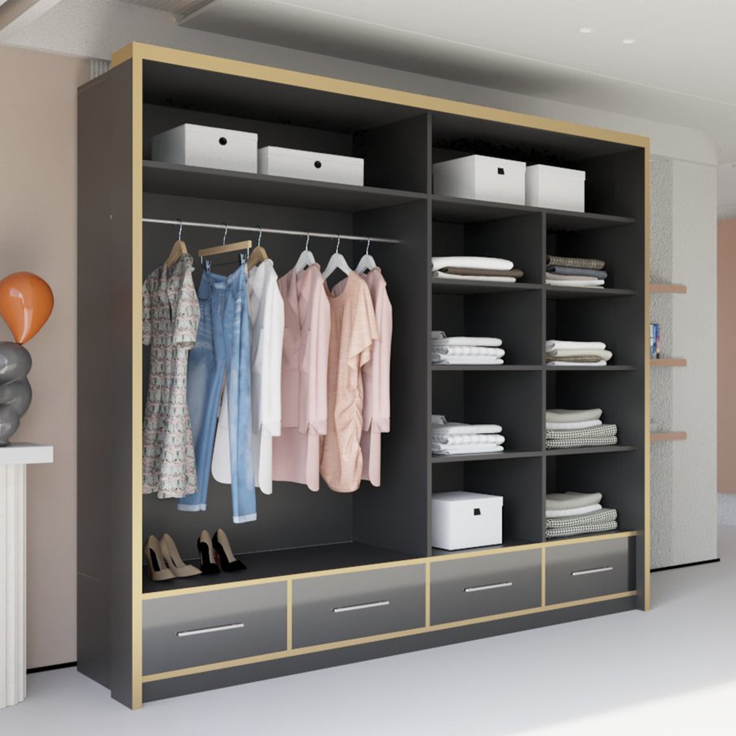 SYDNEY HIGH GLOSS WARDROBE