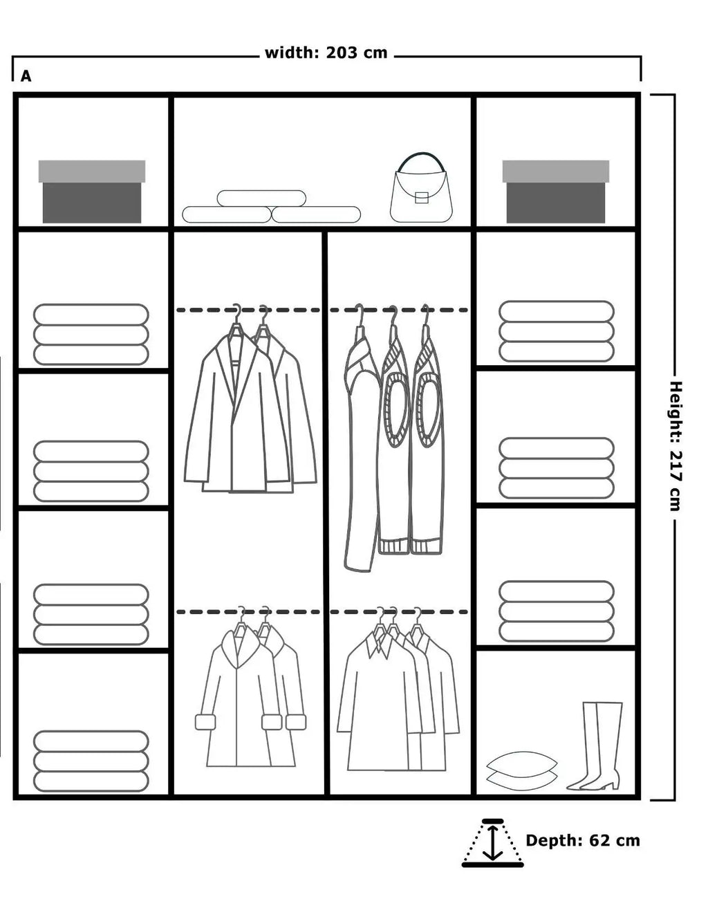 Vision New Sliding Mirror Door Wardrobe