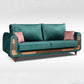 ALASKA 2 SEATER GREEN SOFA BED