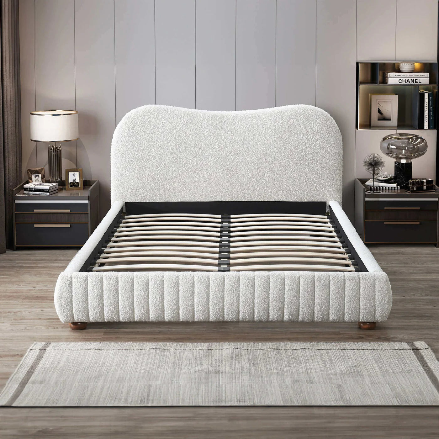 Platform Bed In Cream