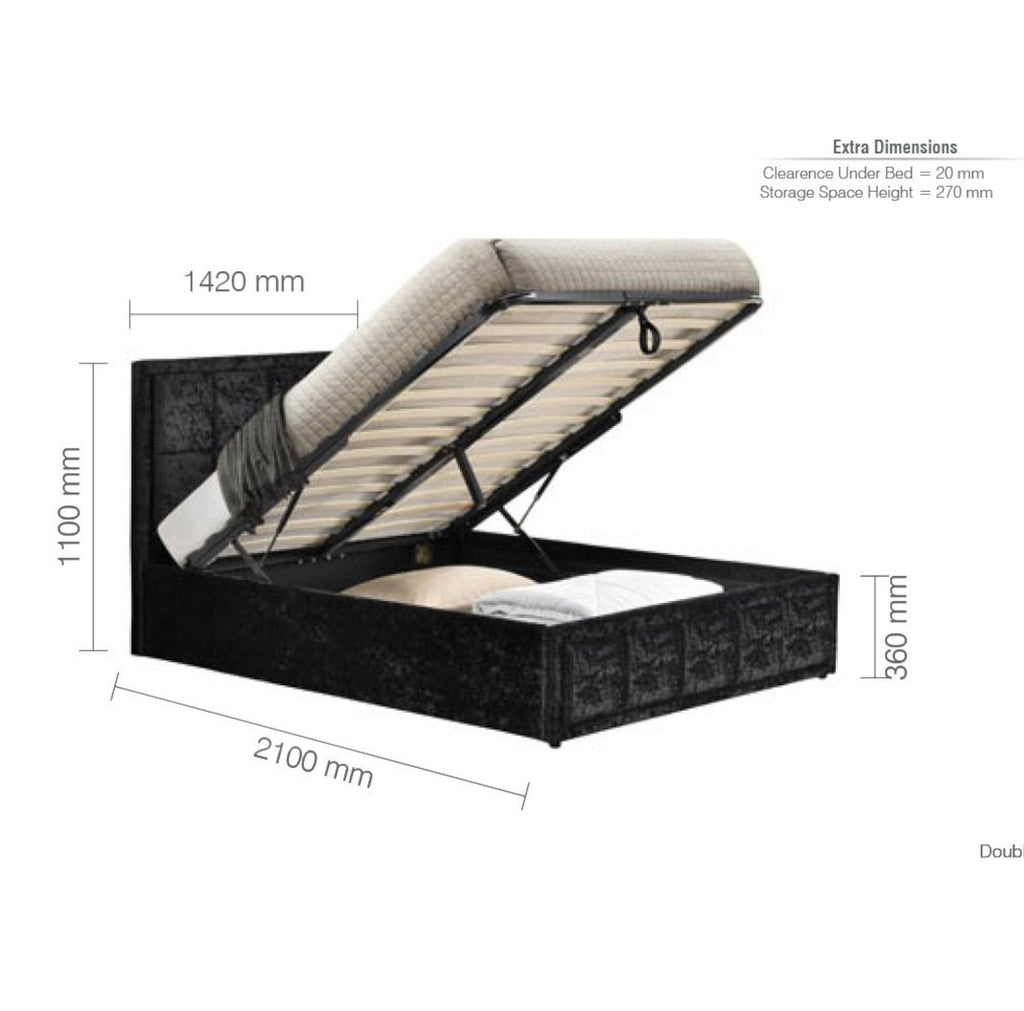 Hannover Fabric Ottoman Bed