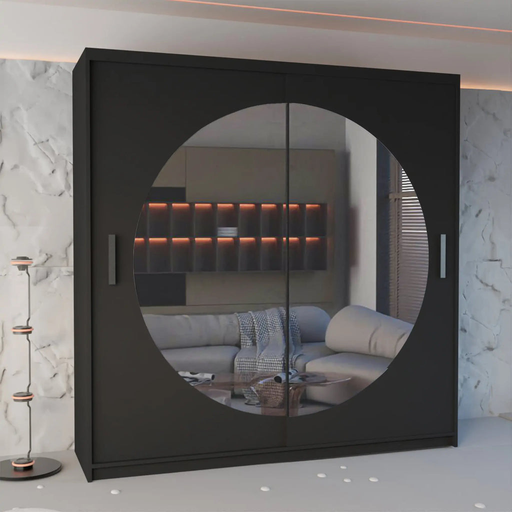 Moon Mirror Front Sliding Wardrobe