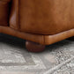 Emma Mid Century Modern Luxury Cognac Leather Sofa