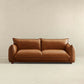 Emma Mid Century Modern Luxury Cognac Leather Sofa