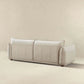 Emma Mid Century Modern Luxury Cream Leather Sofa