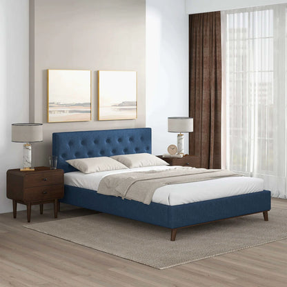 Graceville Mid-Century Modern Navy Platform Bed