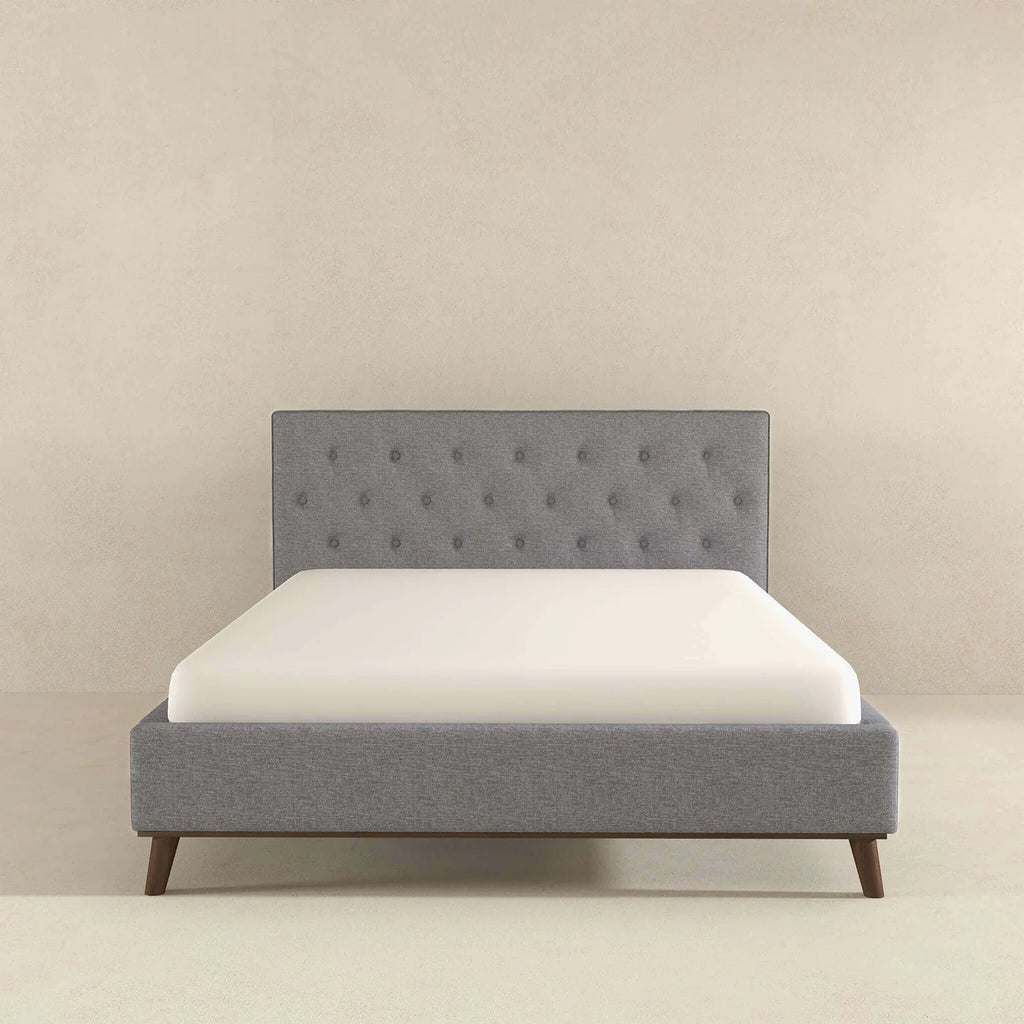 Graceville Mid-Century Modern Grey Platform Bed