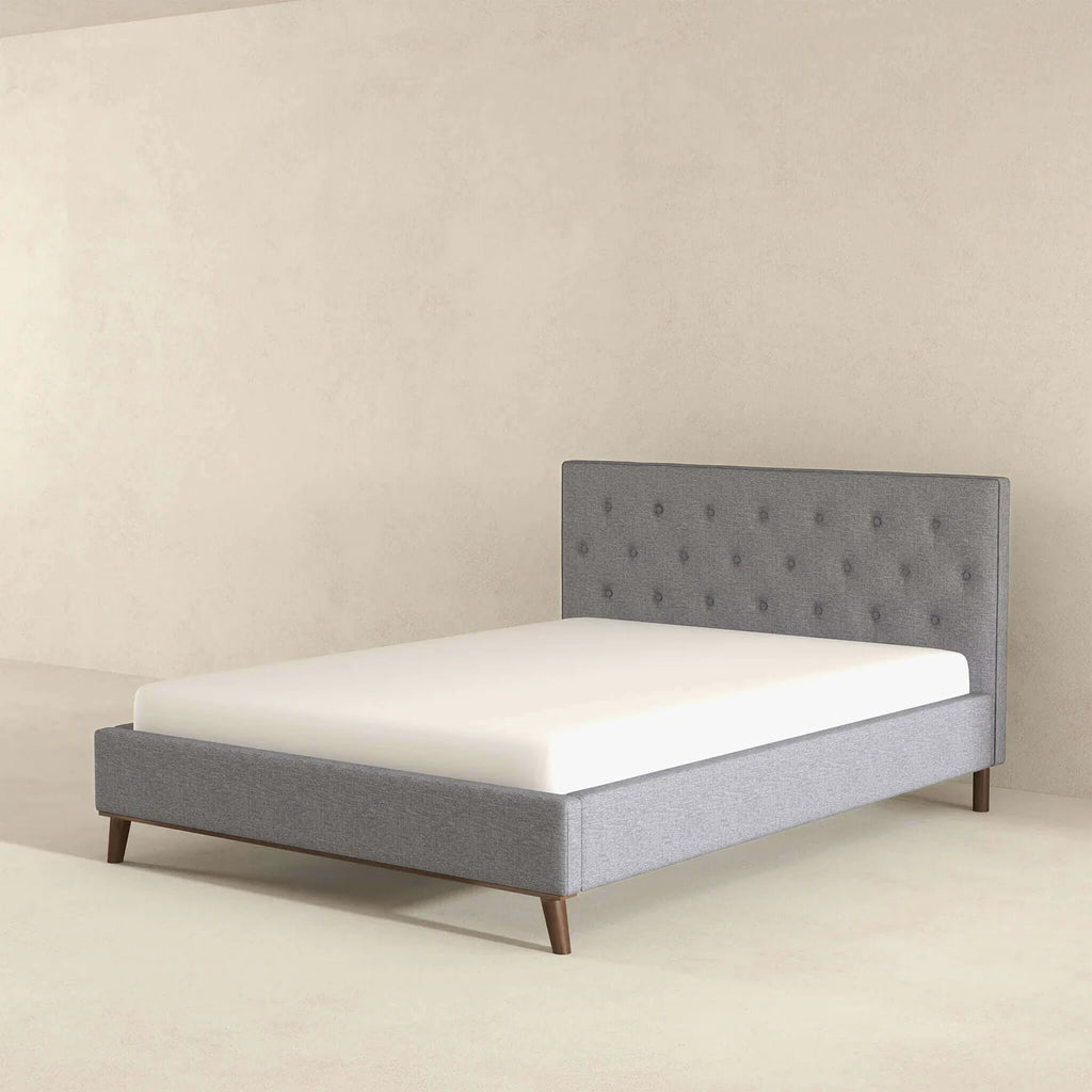 Graceville Mid-Century Modern Grey Platform Bed