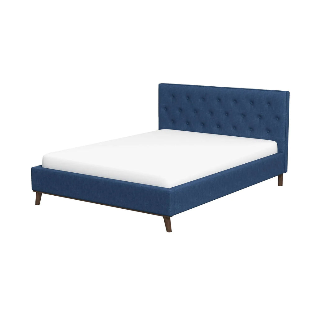 Graceville Mid-Century Modern Navy Platform Bed