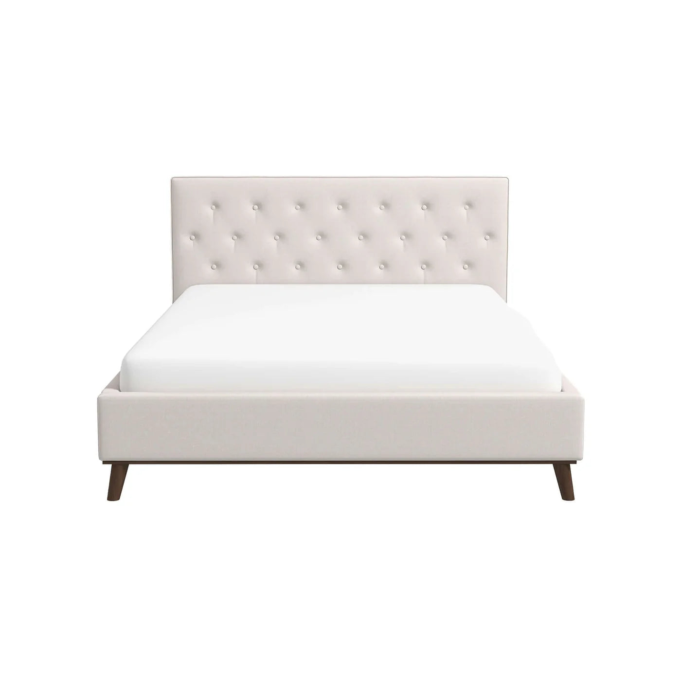 Graceville Mid-Century Modern Beige Platform Bed