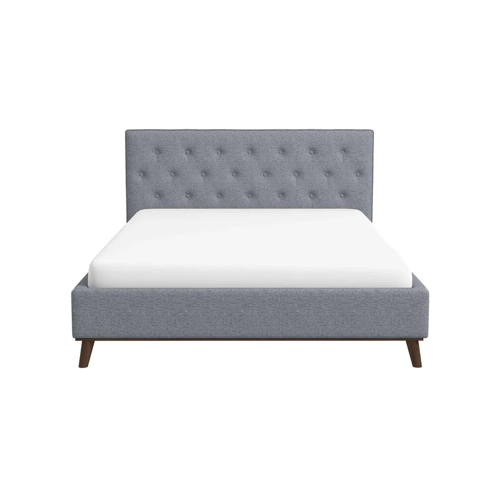 Graceville Mid-Century Modern Grey Platform Bed