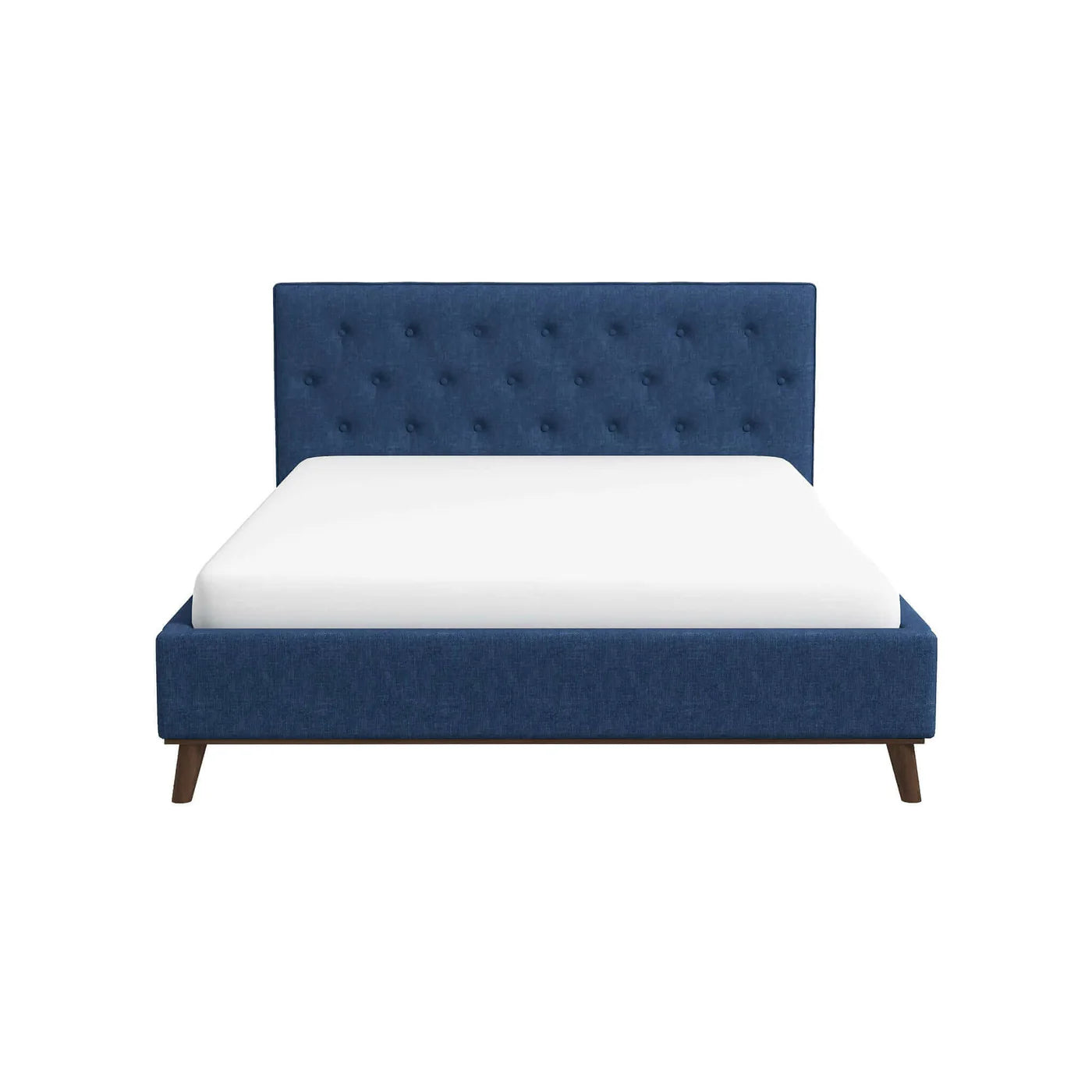 Graceville Mid-Century Modern Navy Platform Bed