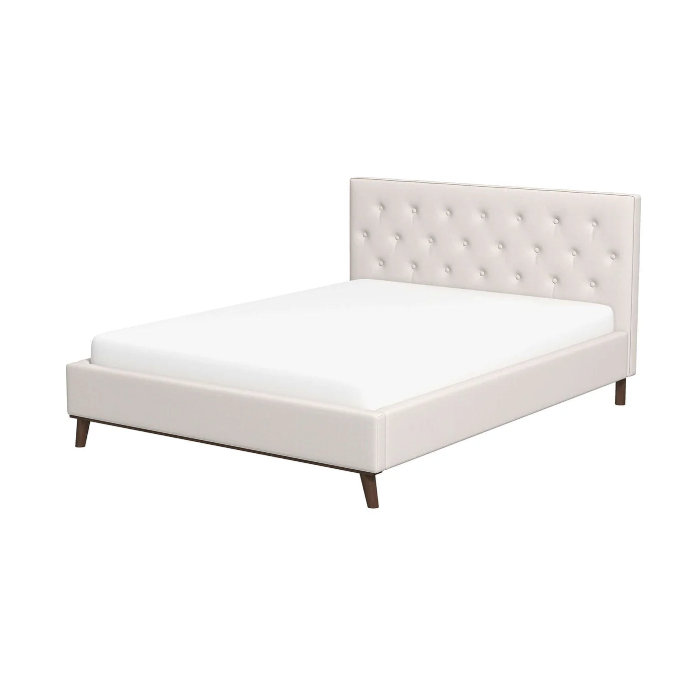 Graceville Mid-Century Modern Beige Platform Bed