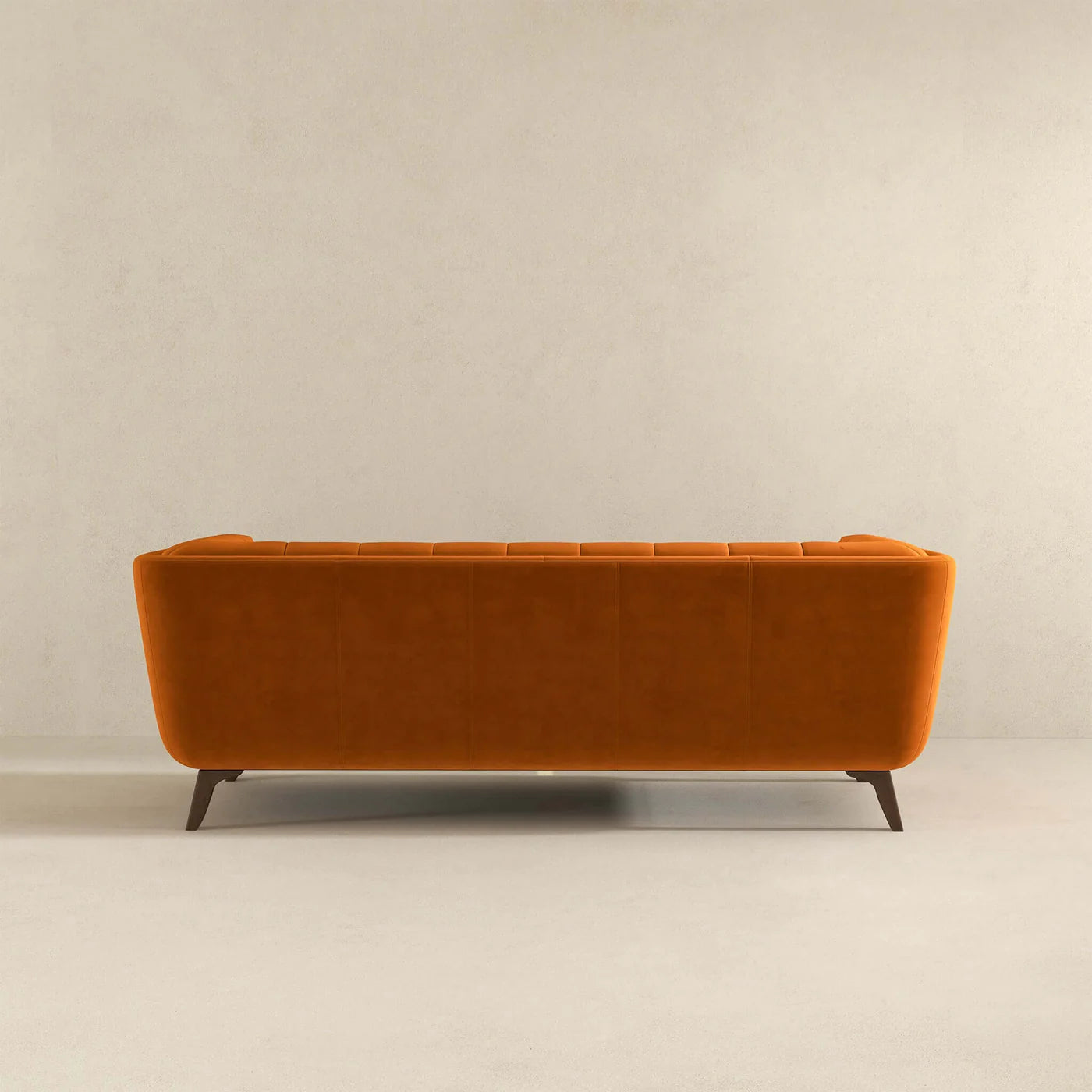 Addison Large Burnt-Orange Velvet Sofa