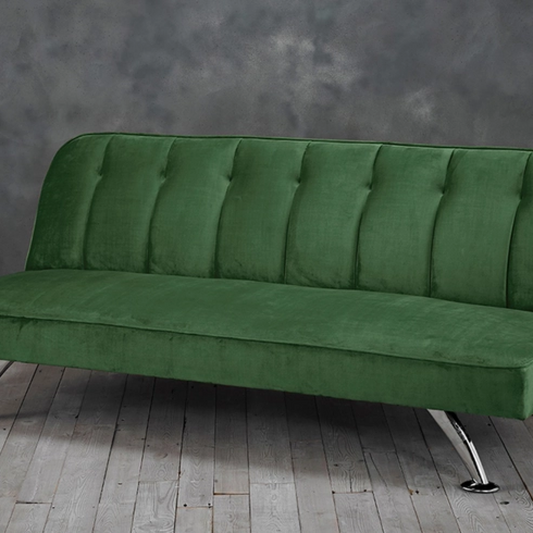 LPD Brighton Green Fabric Sofa Bed