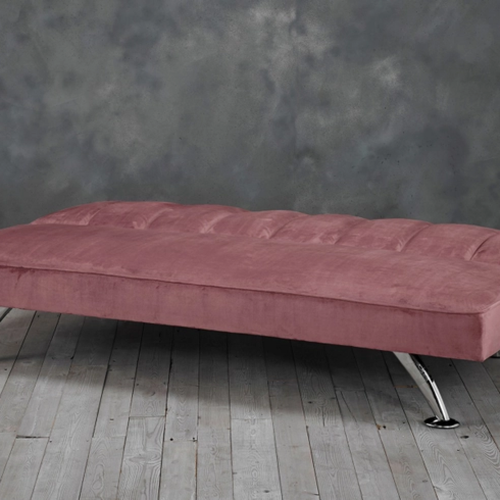 LPD Brighton Pink Fabric Sofa Bed