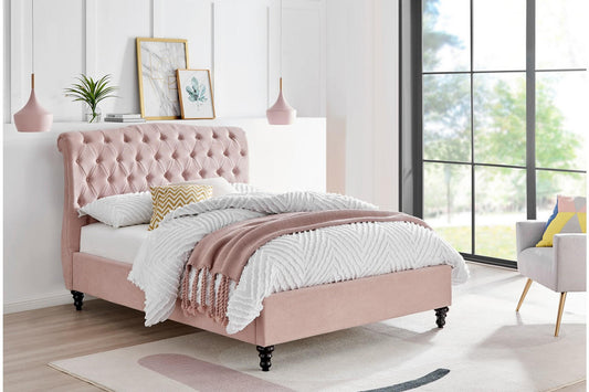 Rosa Size Double pink Bed