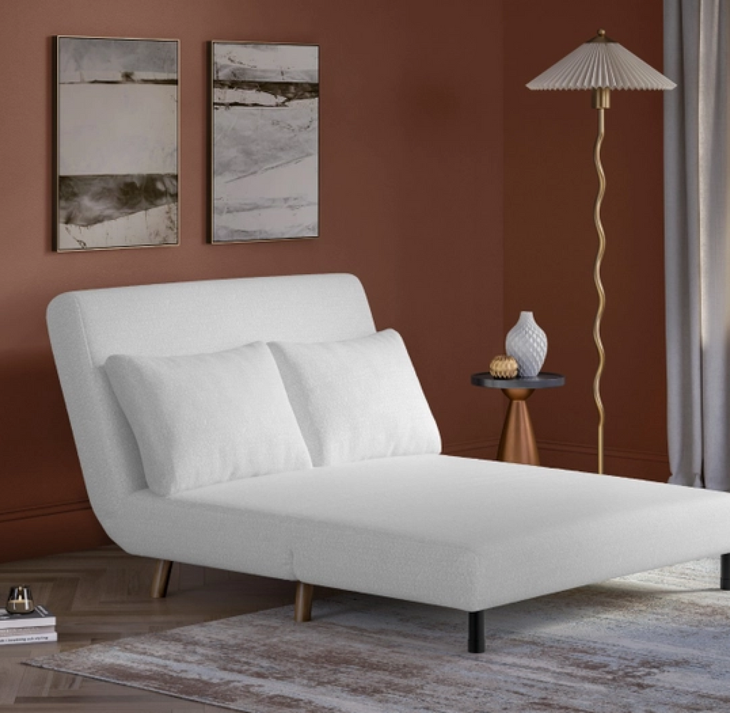 Flair Elea Boucle Fold Out Sofa Bed Cream