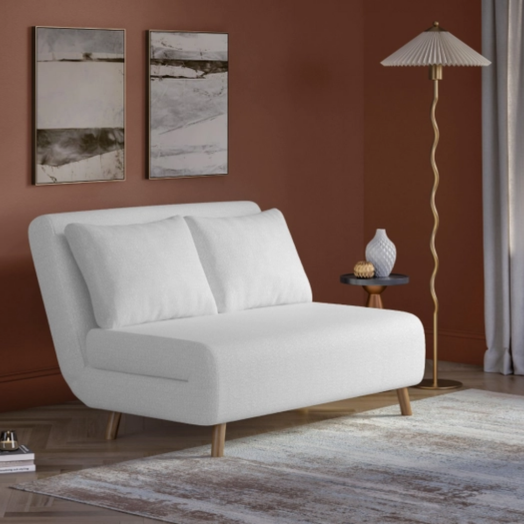 Flair Elea Boucle Fold Out Sofa Bed Cream