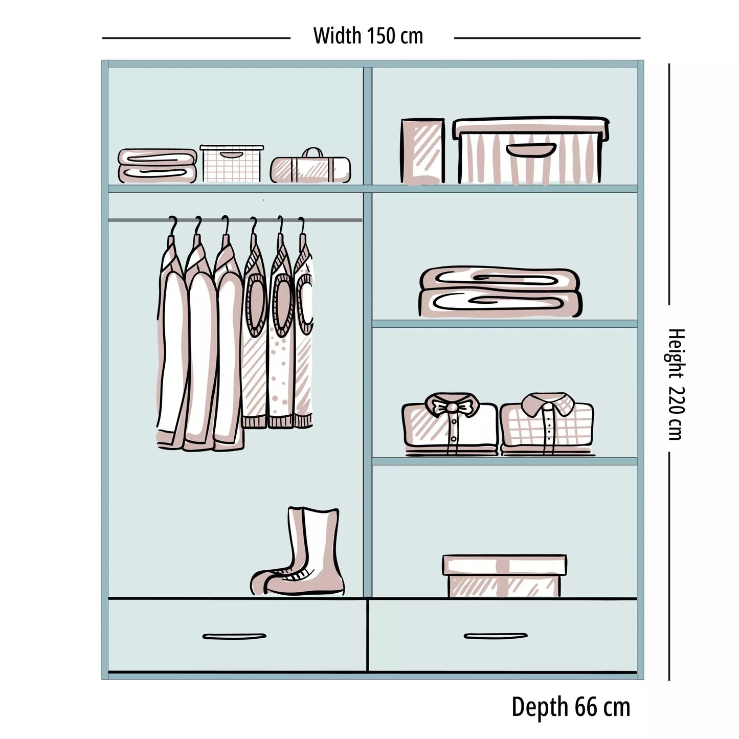 Sycylia High Gloss Wardrobe