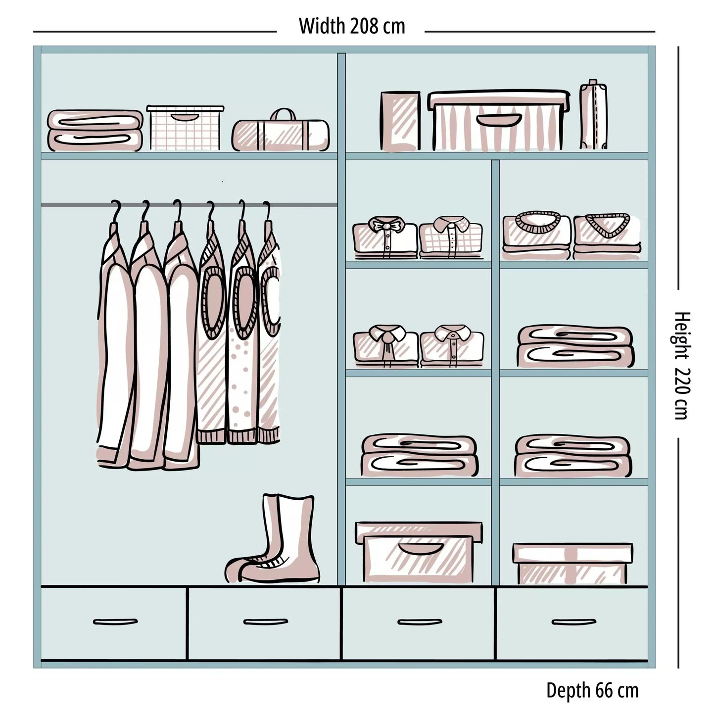 Sycylia High Gloss Wardrobe